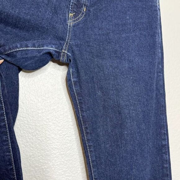 Vintage Tommy Jeans Y2K Size 7L Flare Leg Hilfiger Denim 33" Inseam Dark Wash - Picture 6 of 13